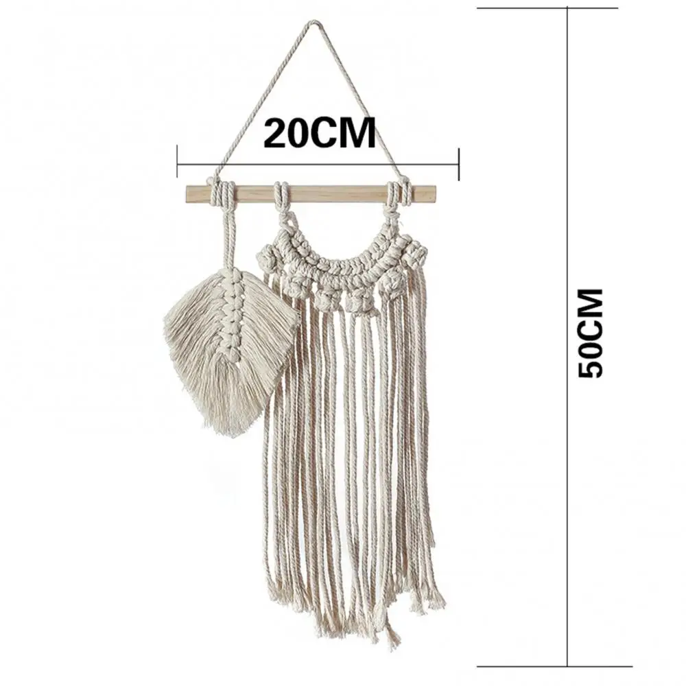 

Nordic Handmade Macrame Moon Dream Catcher Wall Hanging Tapestry Home Decoration