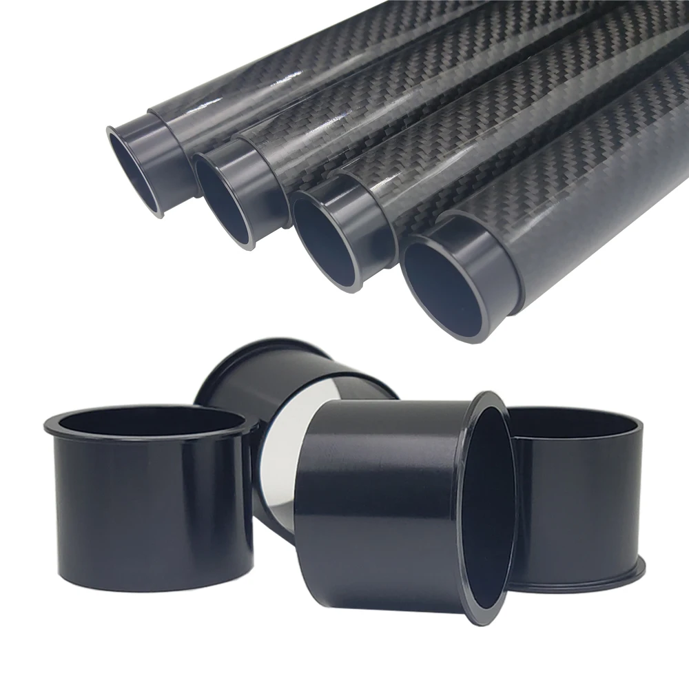 4pcs Aluminum Pipe Plug For ID14mm 16mm 18mm 20mm 23mm 28mm Carbon Fiber Tube Black Aluminum Alloy Pipe Sleeve Frame Kit Part
