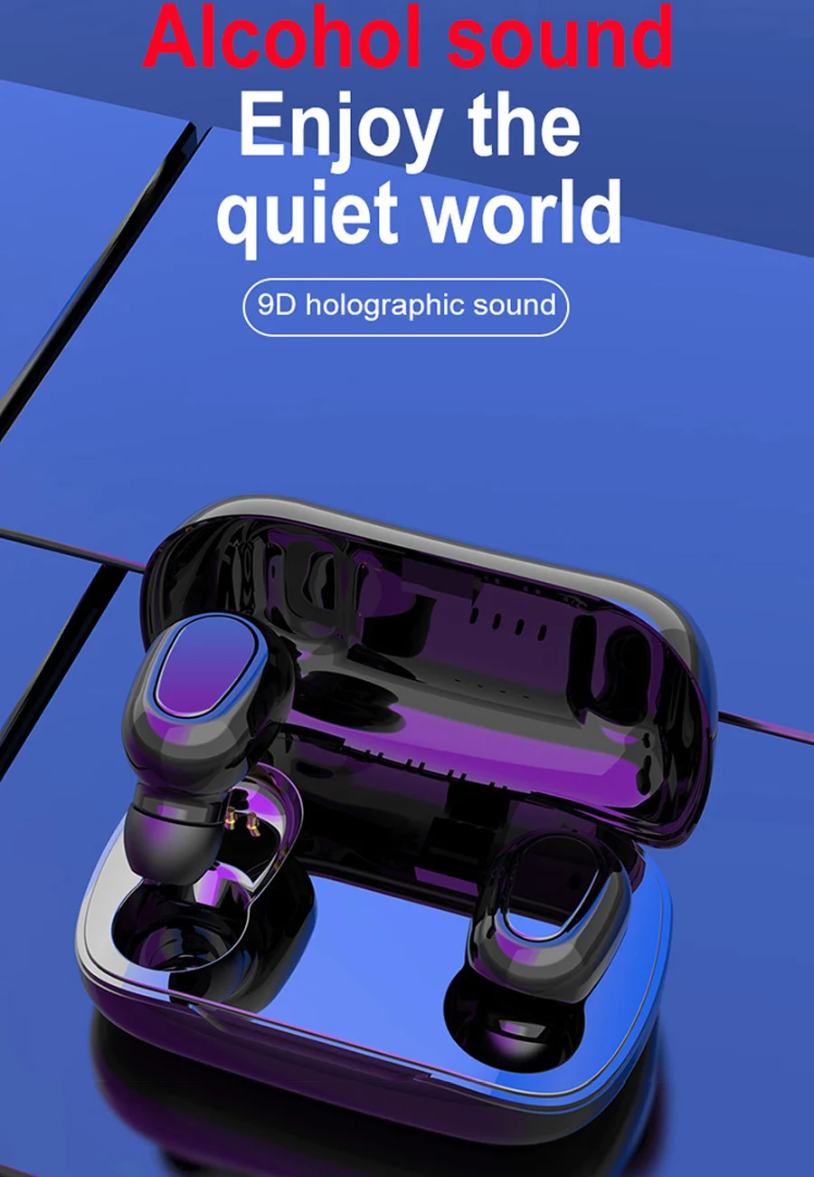 Модные V5.0 Bluetooth наушники XY-5 8D стерео мини Беспроводные наушники с микрофоном зарядная коробка беспроводные наушники