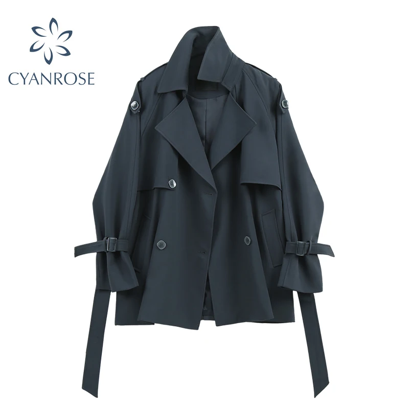 Тренчкот женский средней длины однобортный Модный повседневный уличный жакет с