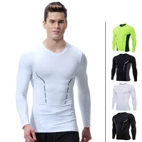 men breathable running t shirt fitness tight long sleeve sport tshirt training jogging shirts gym sportswear quick dry clothes