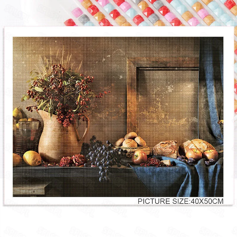 

Diy Diamond Painting Modern Niche Sweet Fruit Flowers Lavender Porch Home Decoration Painting Fashion Hanging Painting