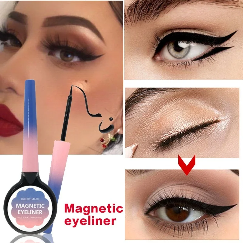 Магнитная жидкая подводка для глаз фотографий красота макияж большие глаза