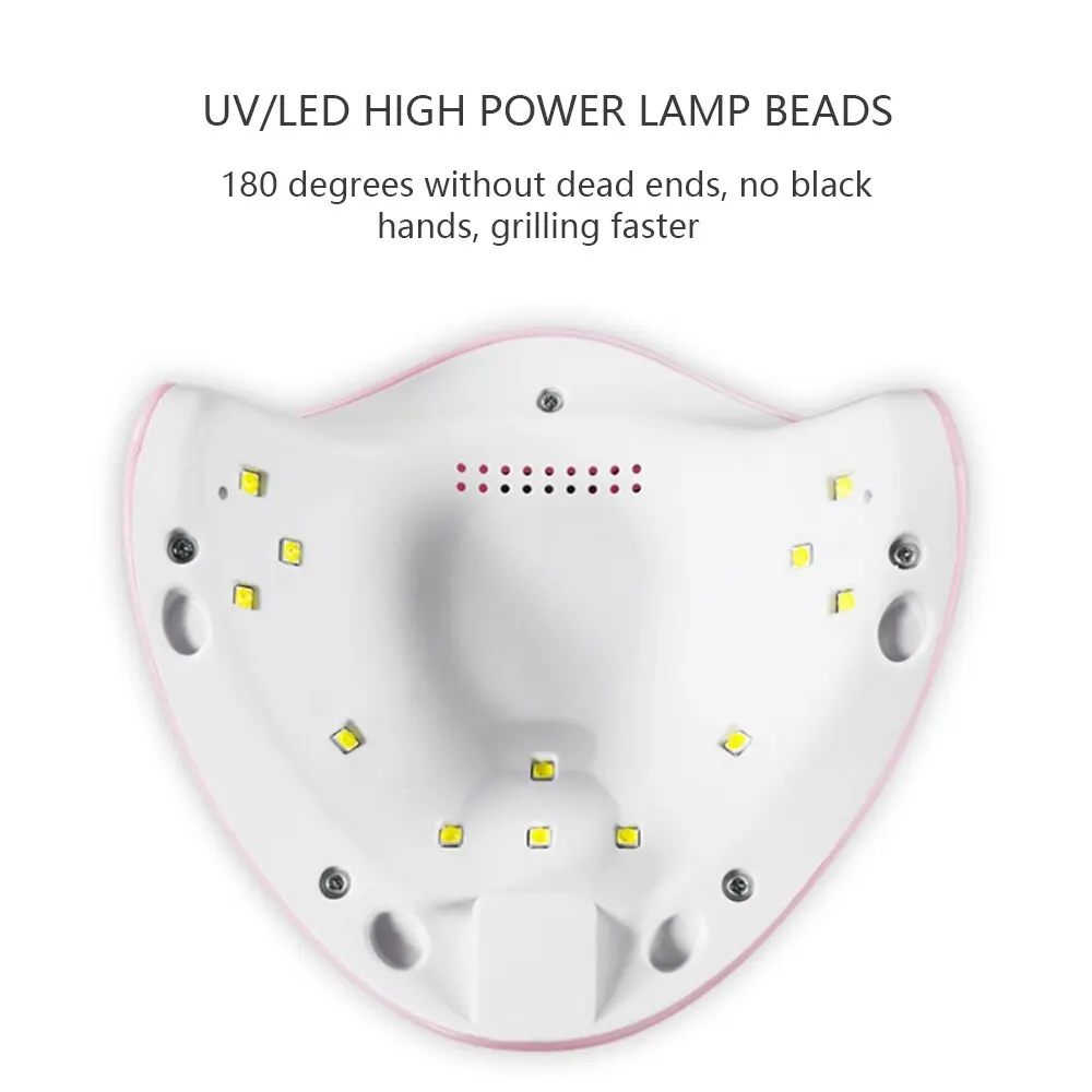 Светодиодная УФ-лампа для ногтей 36 Вт Сушилка маникюра ледяная лампа с 12
