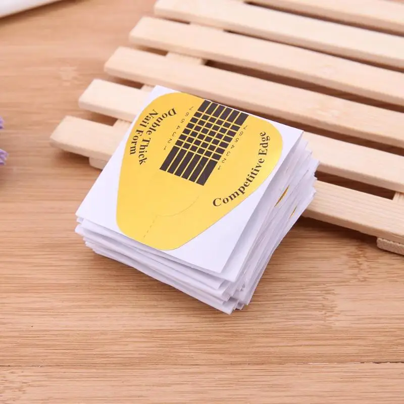 50 шт. в форме подковы гвоздь удлинение фототерапия бумага для маникюра держатель