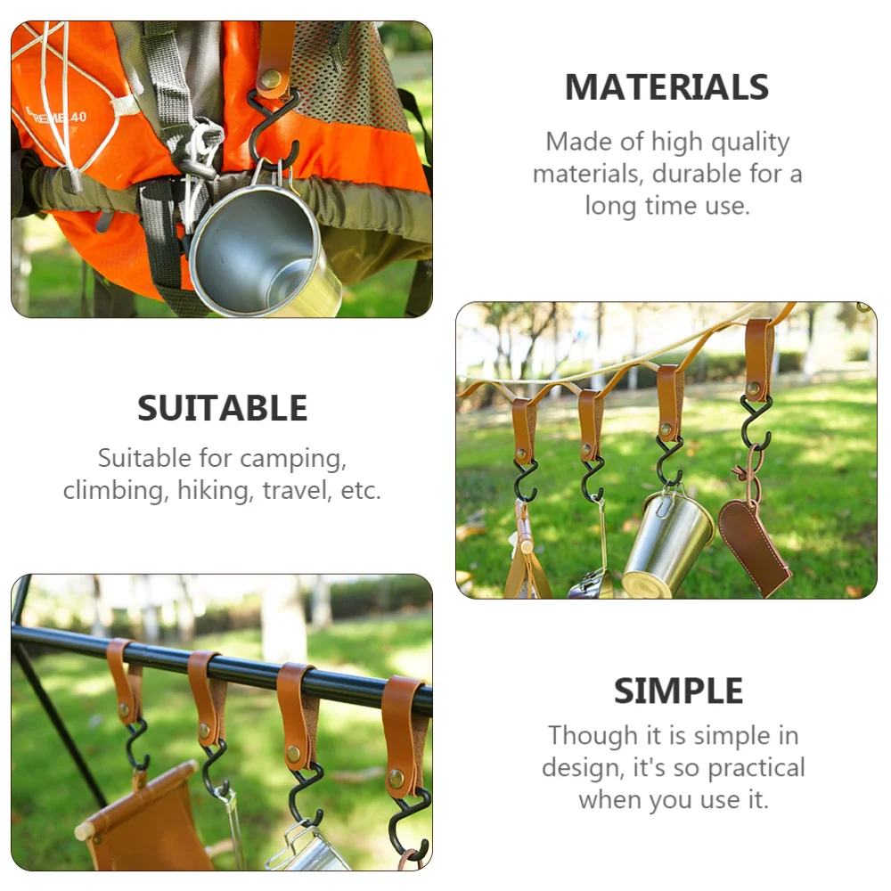 

8 Pcs Camping Hanging Hook Wind Cord Hooks Wind Rope Buckle Hanging Buckles