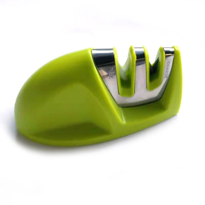 Green 1 шт., точилка для ножей, 2 этапа, Профессиональная кухонная заточка, точильный камень, точильный камень, Вольфрамовая сталь, Керамическая точилка 35 - Цвет: Green