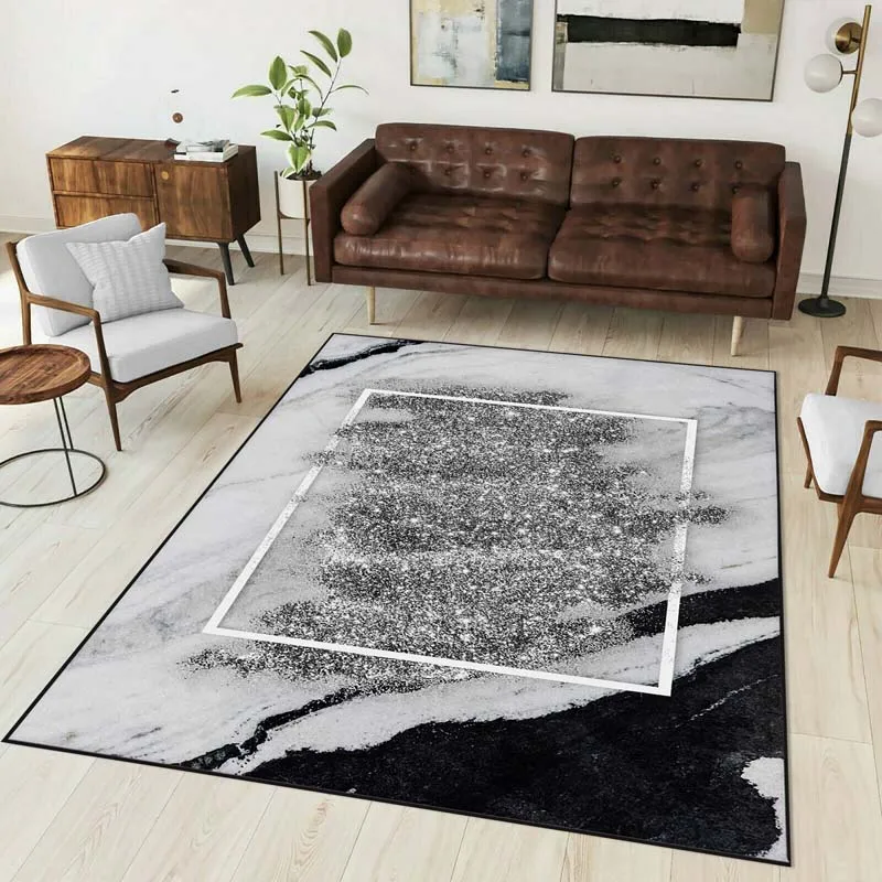 

New To Modern Nordic Abstract Seawater Gilt Gray Kitchen Living Room Bedroom Bedside Carpet Floor Mats Custom Rugs for Bedroom