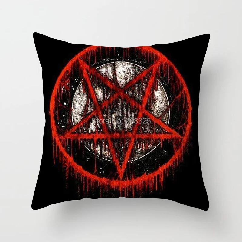 Наволочка ZENGIA с дьяволом козой сатаной декоративная наволочка для дивана
