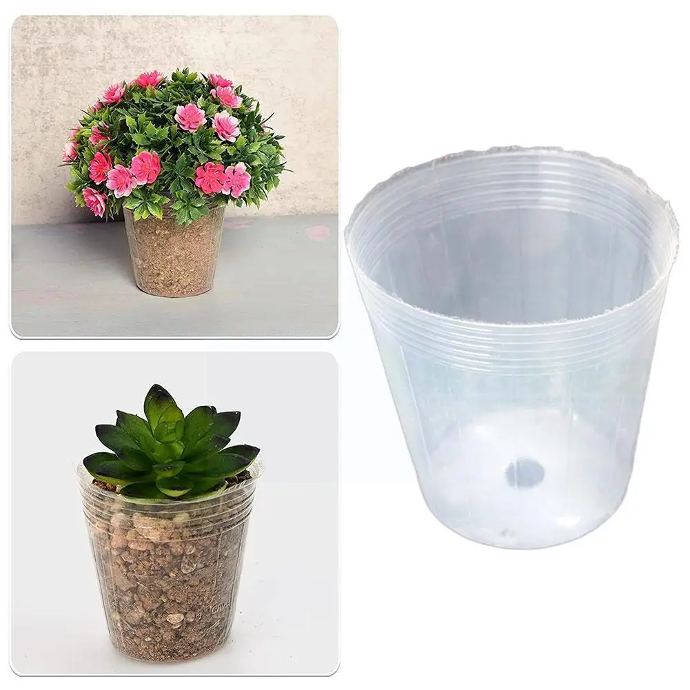 

100pieces 5.5cm Nursery Pot/Plastic Nutrition Cup Nursery F5E9 Supplies Container Garden Basket Pots Hydroponic Garden Bag T1C9
