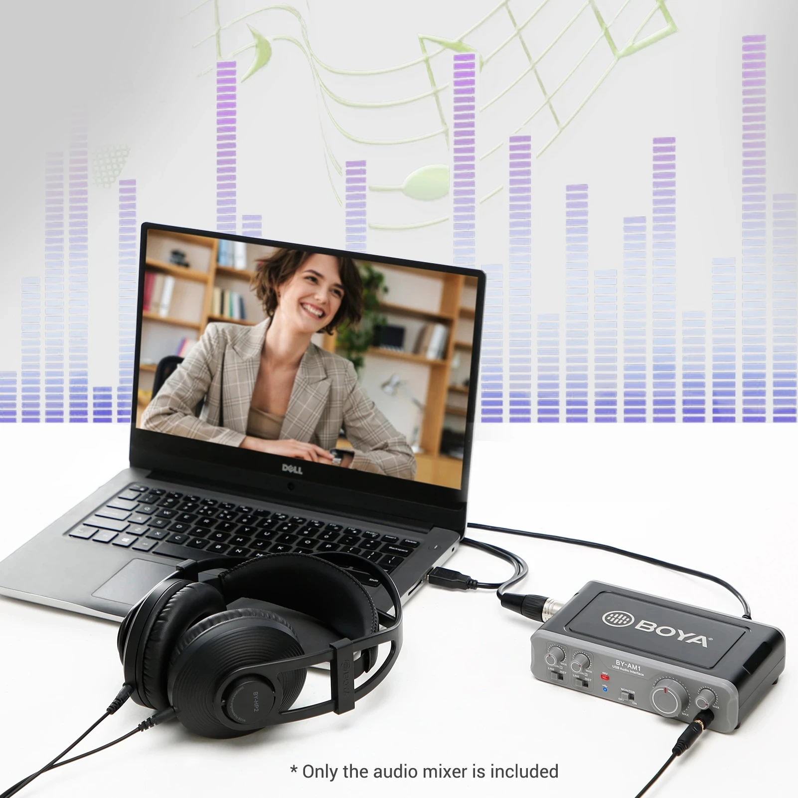 BOYA BY AM1 двухканальный аудиомикшер USB 6 35 мм/XLR комбинированные входы мм наушники 48 В