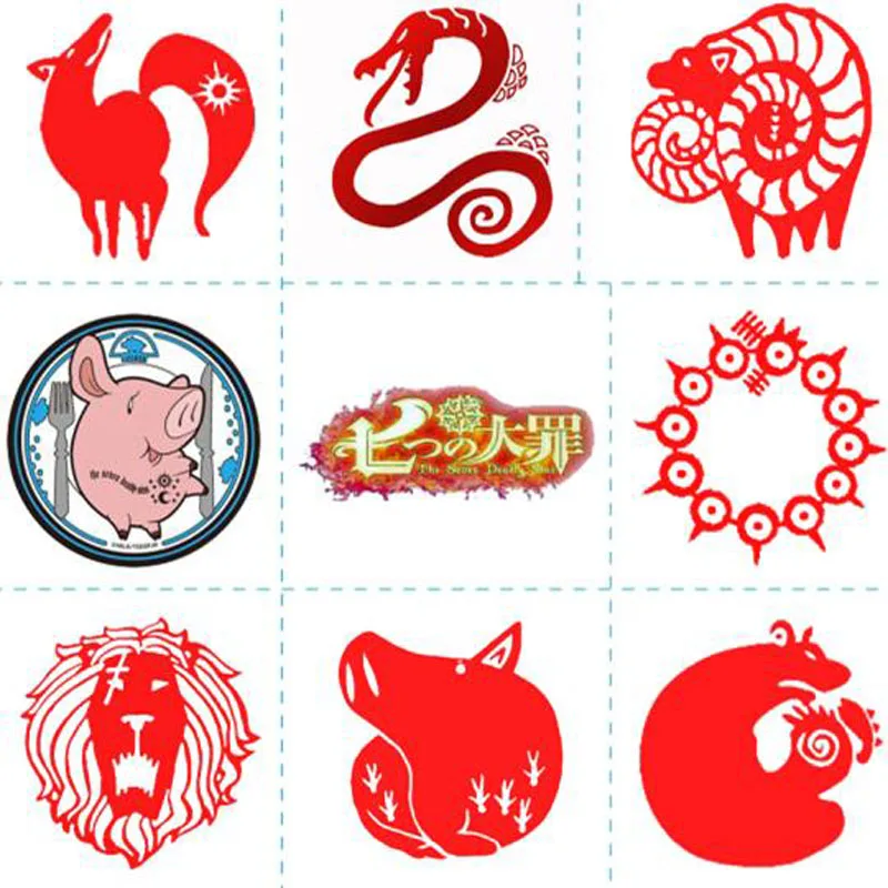 1 предмет Модный комплект с рисунком из аниме семь смертных грехов Косплей