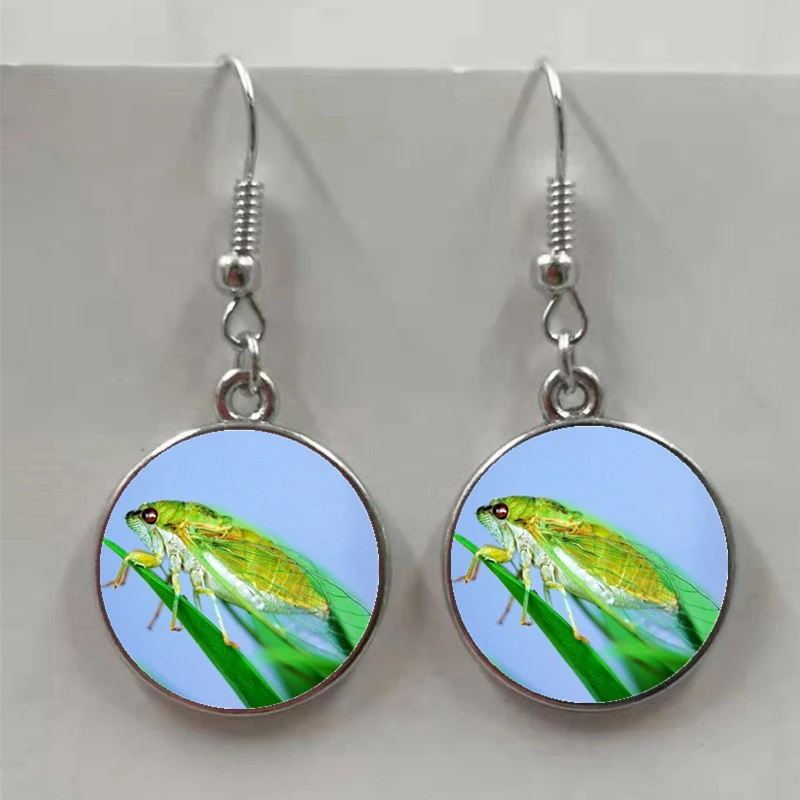 Модные психоделические серьги цикады с насекомыми на удачу уникальные супер