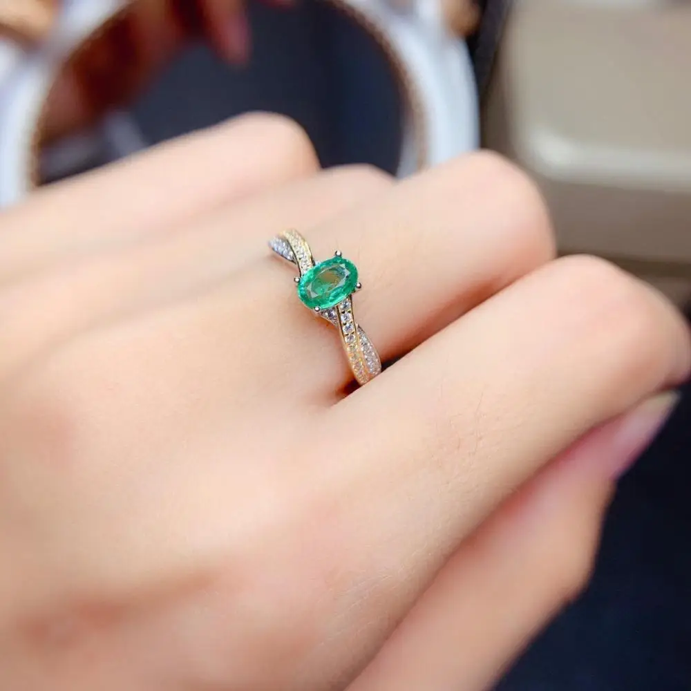 

HOYON модное простое зеленое Нефритовое женское кольцо с полностью бриллиантовым свадебное кольцо с бриллиантом S925 Серебряный цвет женский вечерние ювелирное изделие подарок