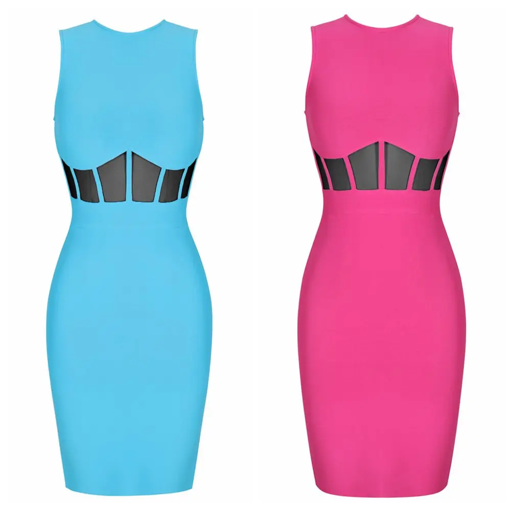 

Ocstrade Black and White Bandage Dress 2021 New Arrival Mesh Bandage Dress Bodycon Summer Sexy Club Party Dress Birthday Outfits