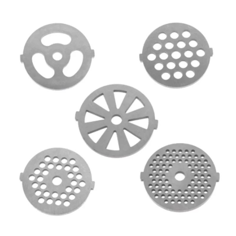 

5Pcs Meat Grinder Plate Net Knife Meat Grinder Parts Meat Hole Plate Meat Grinder Accessories