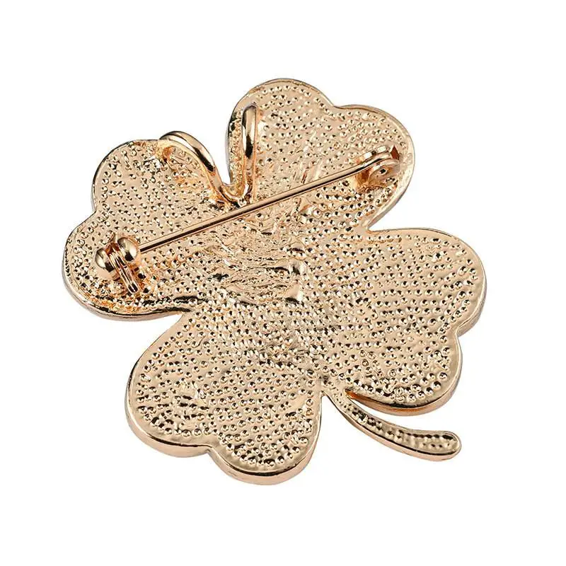 Doluo Lucky Leaf Rhinestone Brooch Pin Crystal Botany Flower Popular Ornaments DIY Jewelry for Woman Accessories | Украшения и