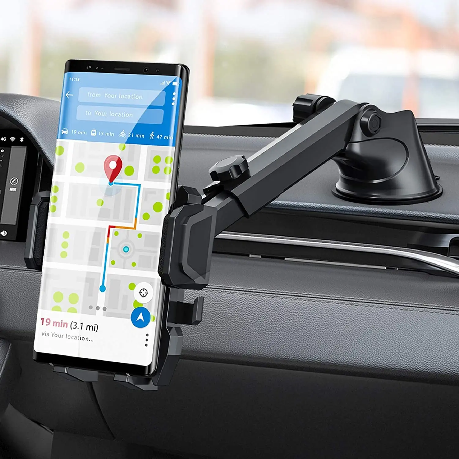 

Upgraded Cell Phone Holder for Car, Universal Manords Dashboard Windshield Car Phone Mount Compatible with iPhone 11 Pro Xs XR