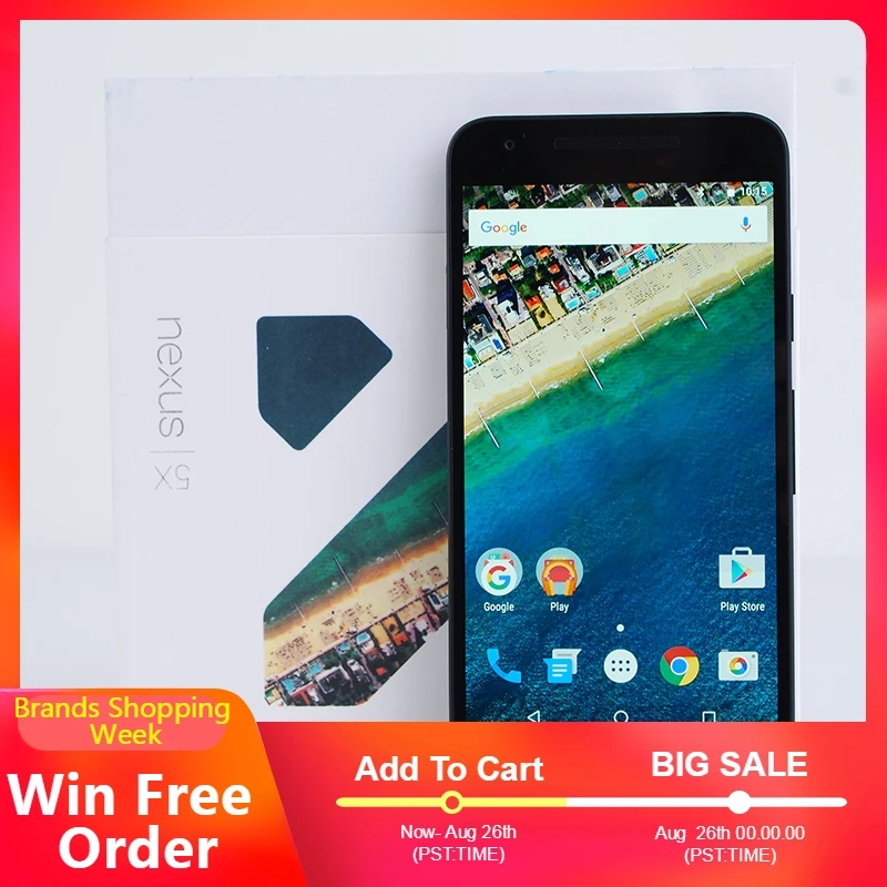 Оригинальный разблокированный мобильный телефон LG Nexus 5X H791 H790 с отпечатком