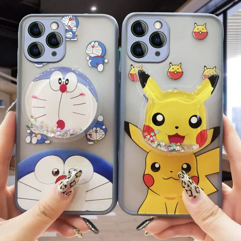 Контрастные кнопки два в одном Чехлы для телефона iphone 11 Pro Max женщин foothold |