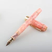 luxury brand jinhao 100 acrylic fountain pen golden spin sakura pink business office school supplies