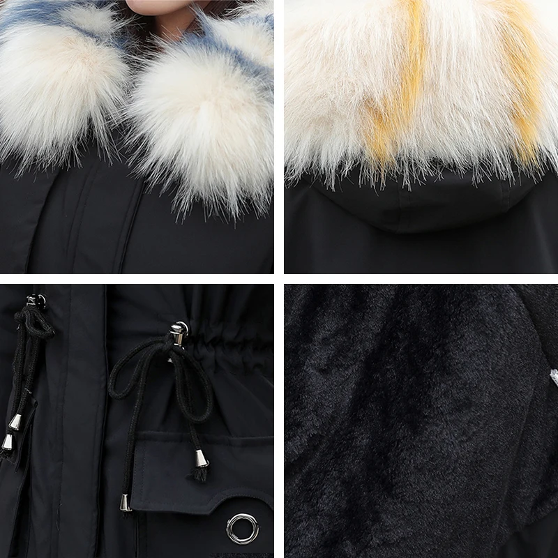 

X-Long Parka Women Winter Jacket Coat Thick Warm Slim Jackets Womens Outwear Parkas Fur Coat Overcoat