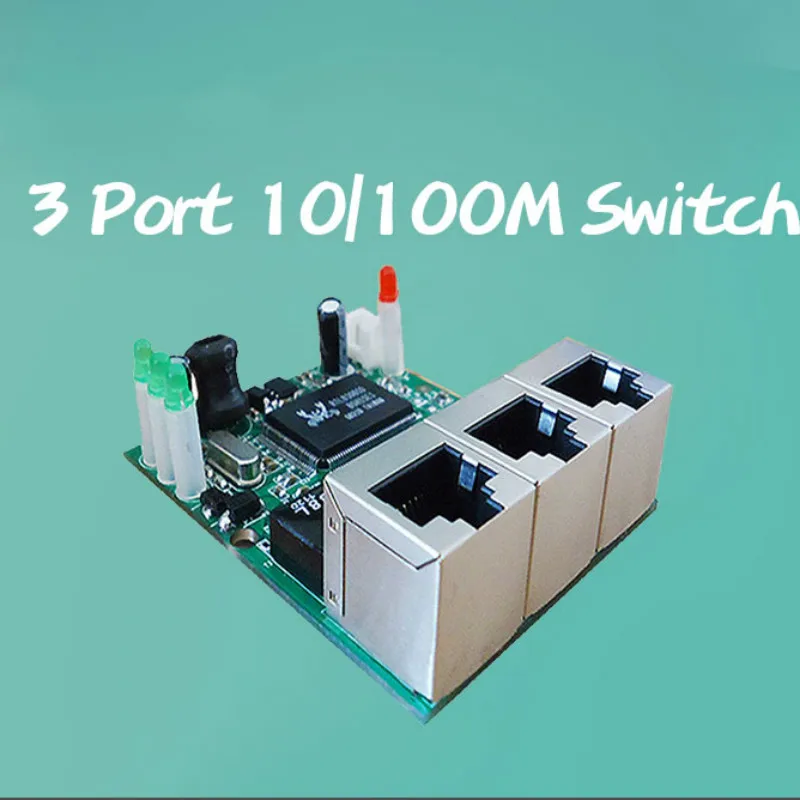 Прямая продажа от производителя OEM чип Realtek RTL8306E mini 10/100 Мбит/с rj45 lan hub 3 порта ethernet