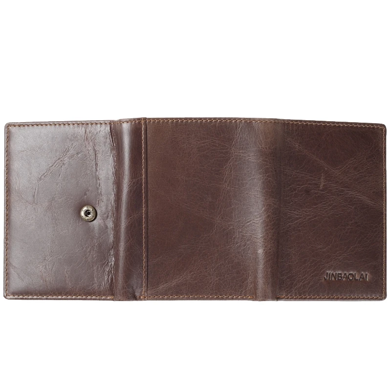 

JINBAOLAI Anti-netic RFID Antitheft Brush Man Wallet Card Holder