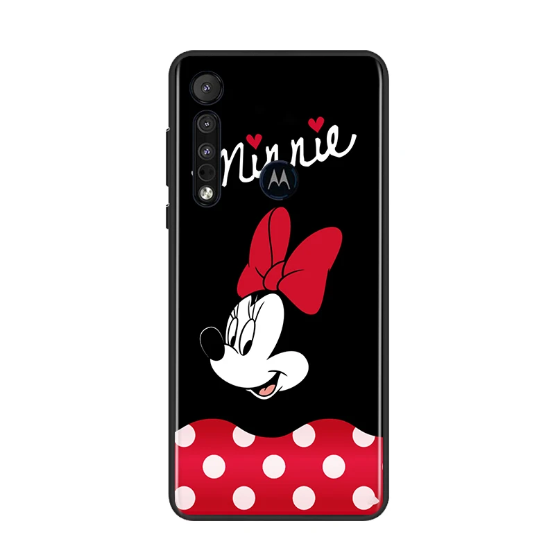 

Disney Cute Mickey Mouse For Motorola G9 G8 G Edge One E7 E6 Power Lite Marco Hyper Fusion Plus Play Black Phone Case