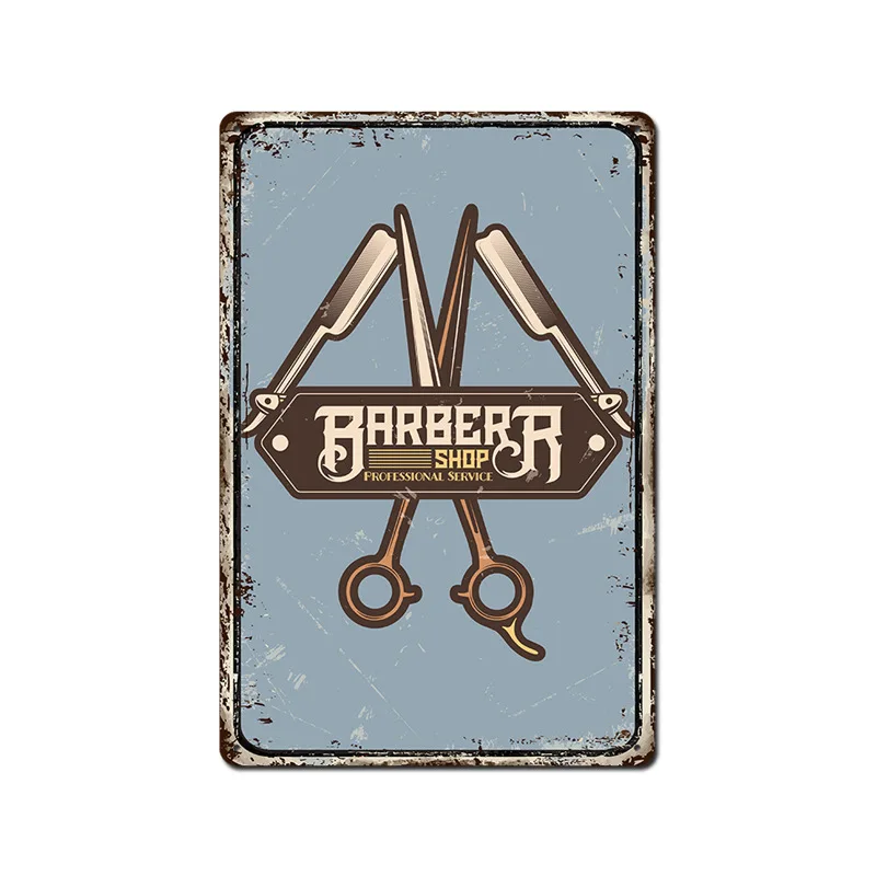 Винтажный потертый металлический постер с булавкой художественная настенная