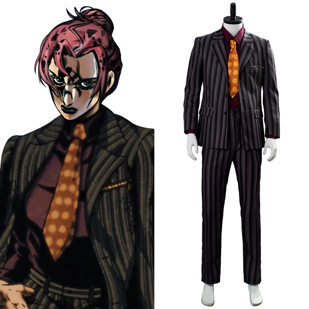

Anime JoJo Bizarre Adventure Diavolo Cosplay Costume Adult Uniform Suit Halloween Carnival Costumes