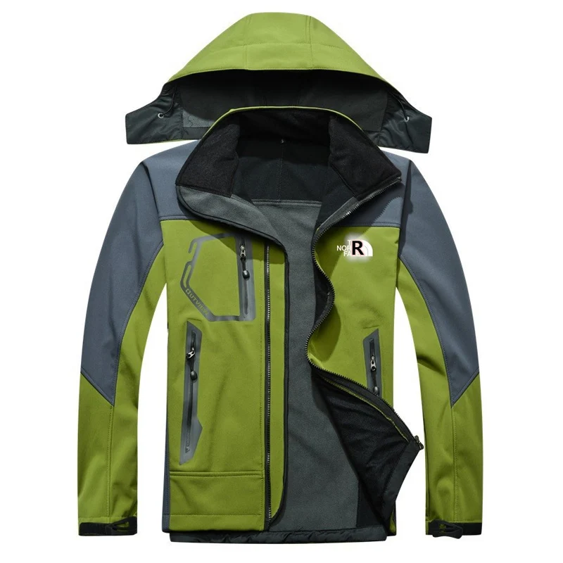 

Fishing Clothes Outdoor Fishing Men's Single Layer Plus Velvet Water-proof Wind-proof and Warm Fishing equipment Fishing coat