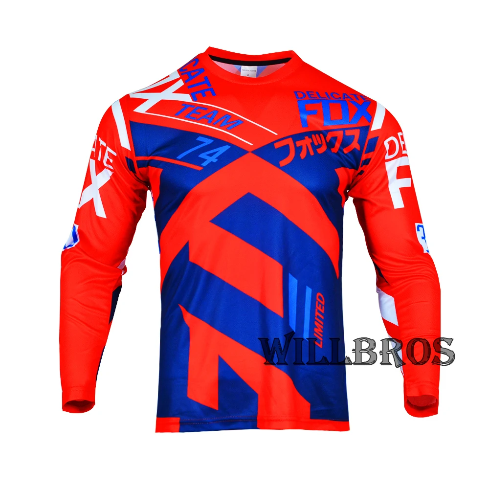 Бесплатная доставка нежный Лисий 360 г. Джерси mx ATV Байк мотокросс DH MTB горный