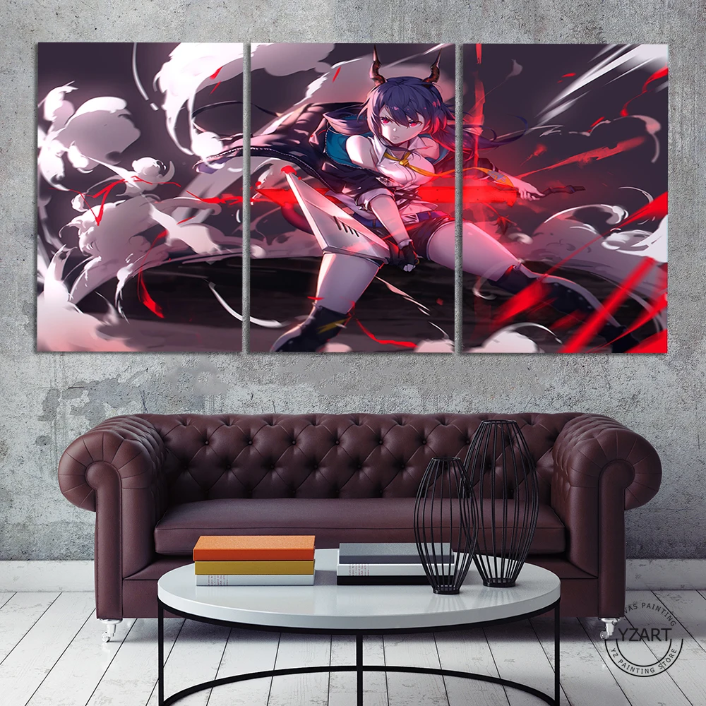 

Chen Arknights Video Game Poster 5/3 Piece Unframed Anime Girl Poster for Home Decor Wall Art Canvas Painting Gift