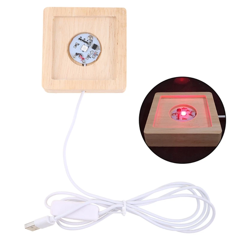 USB креативный 3D ночник с хрустальным шариком прикроватная лампа светящаяся