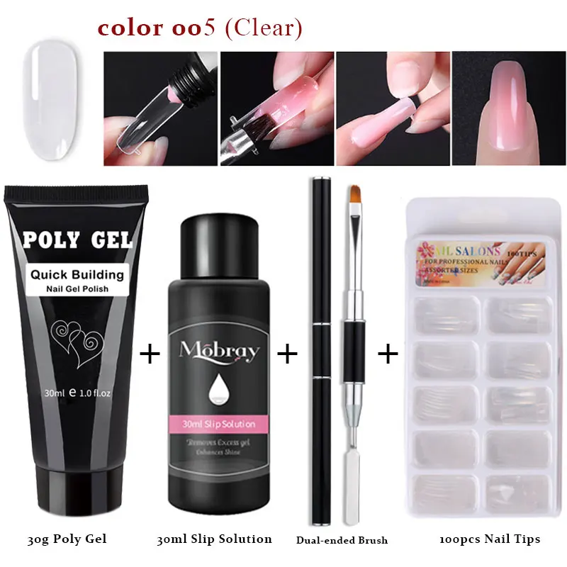 А так же 30 г с украшением в виде кристаллов продлить поли гель Наборы Французский