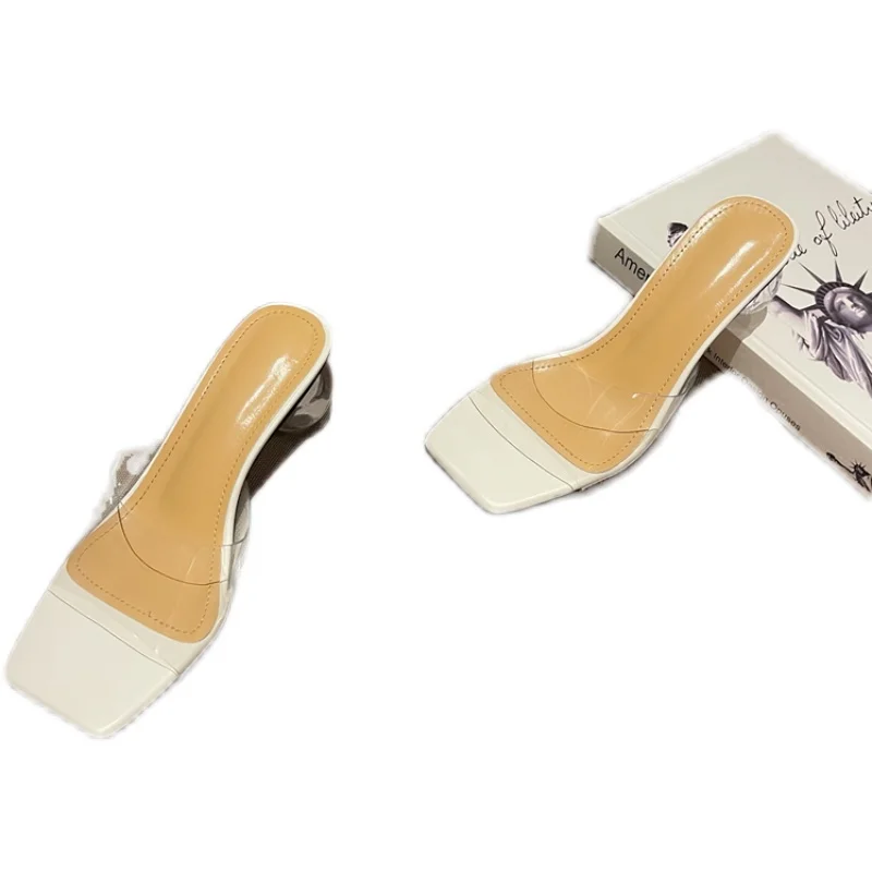 

New Transparent Crystal Heels Women Shoes Sexy Sandals Women Size 35-40