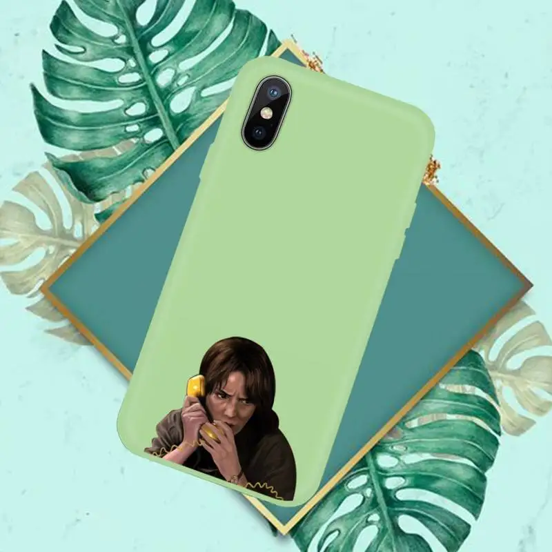 

cosas gratis Stranger things Phone Case Green Candy Color for iPhone 11 12 mini pro XS MAX 8 7 6 6S Plus X SE 2020 XR