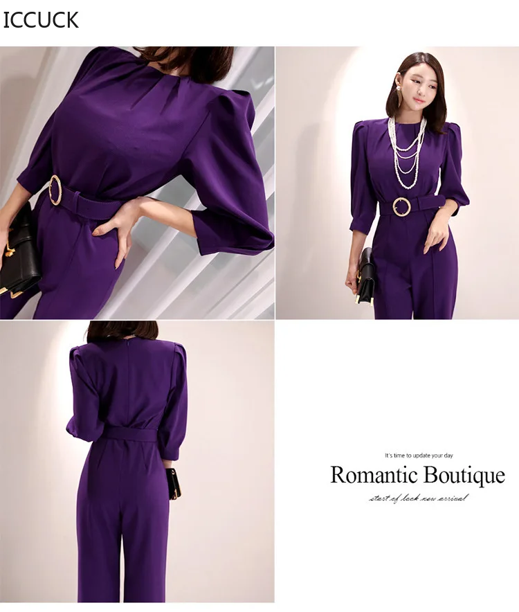 

ICCUCK Autumn and Spring Women Korean Version Professional Commuter Professional Fashion Style Straight Leg Pants Overalls