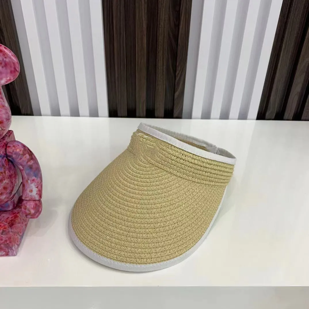 

New Summer Women Men Sun Hat Candy Color Straw Material Sunshade Hat Visor Caps Bicycle Sun Ha