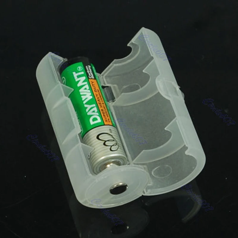 

2pcs AA to D Size Battery Adaptor Holder Case Converter-