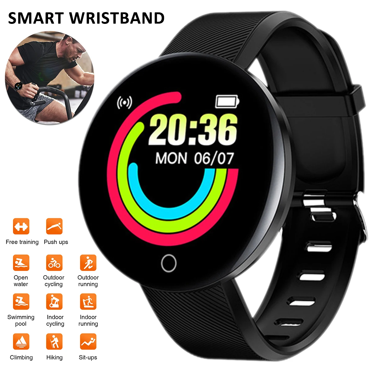 

Newest D18S Smart Watch Men Women Blood Pressure Smartwatch Sport Tracker Fitness Bracelet Pedometer For Android IOS Smart Watch