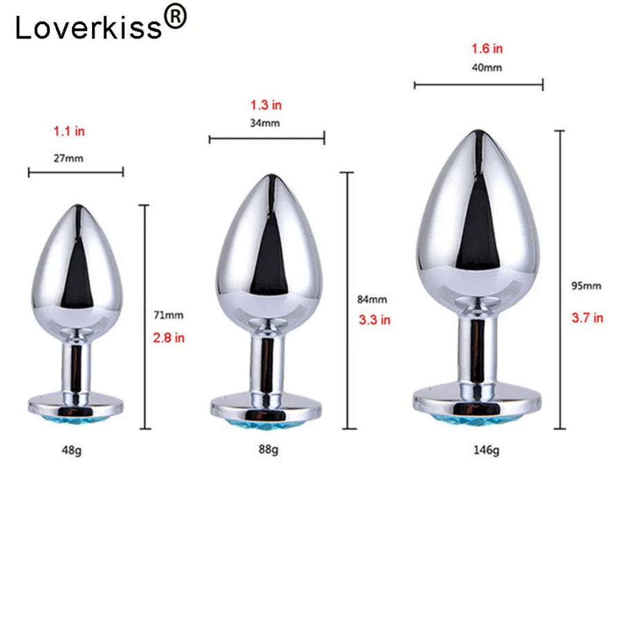 Ass Plug Anal Dildo Butt Big Beads Large Crystal Anus Dilator Stimulator Woman Man Intimate Toy | Красота и здоровье