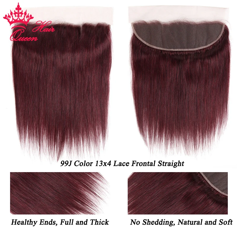 Товары Queen Hair бразильские человеческие волосы винно красные 99J цвета бордового 13x4