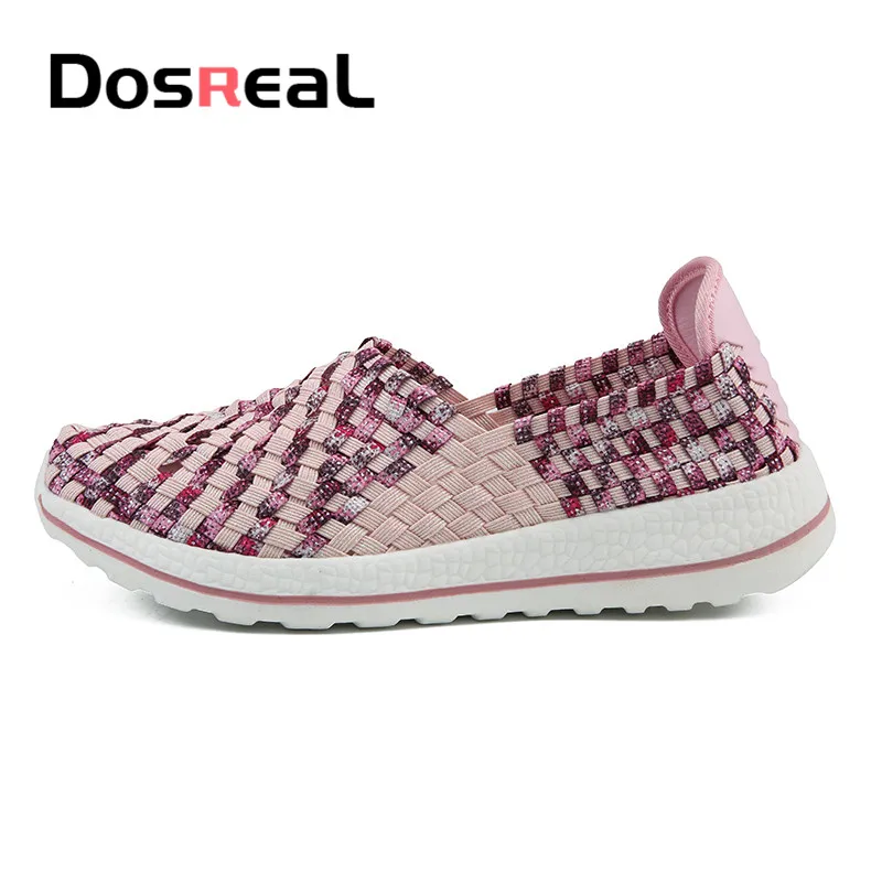 Dosreal женские тканые туфли без каблуков Балетки на плоской подошве весенние