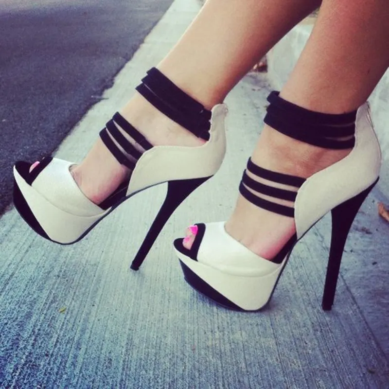 

Women High Heels Sandals 16cm Sexy Stripper Shoes Party Pumps Shoes Women Gladiator Platform Sandals Size 35-45