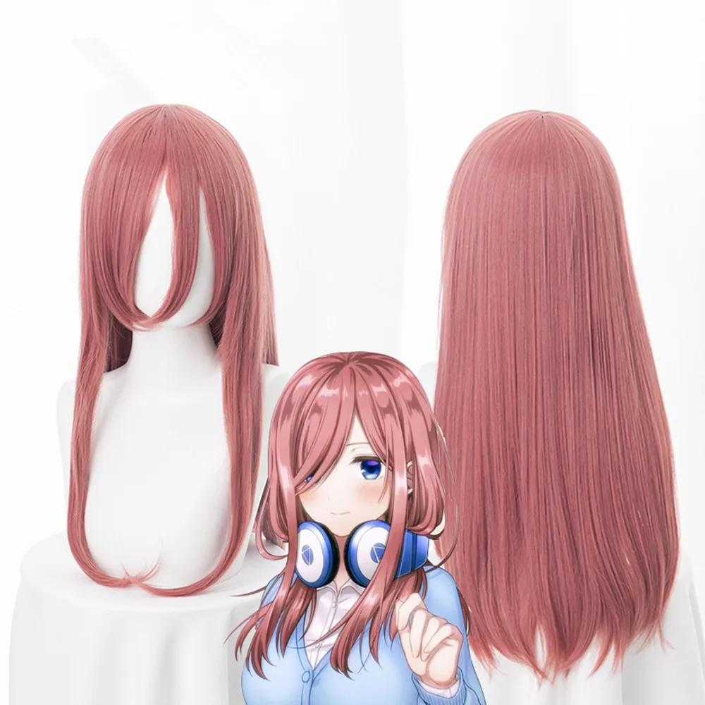Женский парик для косплея Nakano Miku розовый | Тематическая одежда и униформа