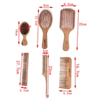 1pc wood comb professional healthy paddle cushion hair loss massage brush hairbrush comb scalp hair care healthy bamboo comb