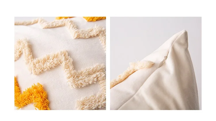 Бежевая подушка в клетку для стула винтажный цветной марокканский Стильный