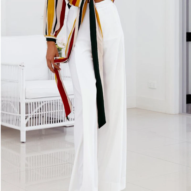 2018 Для женщин сексуальный Повседневное застежка молния брюки с широкими